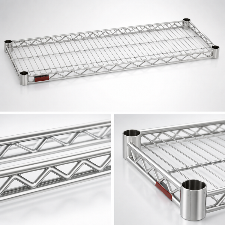 Product image #3 for Eagle Group QuadTruss 48"W x 36"D Stainless Steel Commercial Wire Shelf