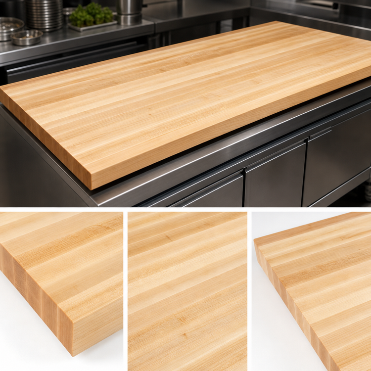 Product image #3 for Boos Block 108 Inch x 42 Inch Edge Grain Maple Kitchen Countertop with Varnique Finish