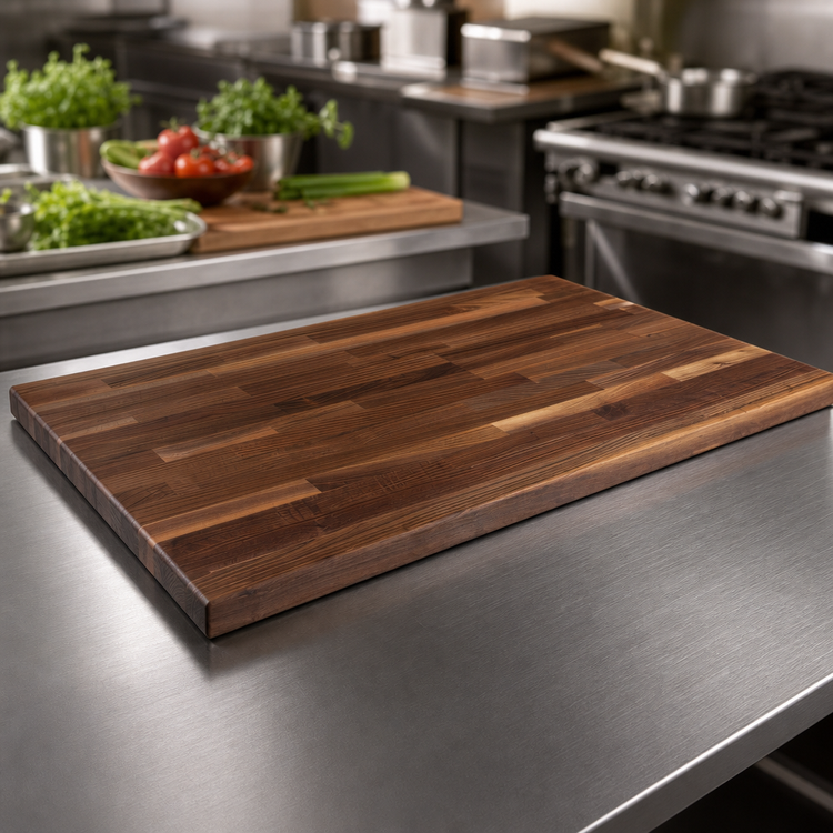 Product image #3 for Boos Block American Black Walnut Blended Rail Edge Grain Kitchen Countertop, 84 x 25 x 1-1/2 Inch, Penetrating Oil Finish