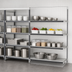 Thumbnail image #3 for Cambro Camshelving Elements XTRA Solid Stationary Add-On Polymer Shelving Unit, 21 x 72 x 84 Inches, 4-Tier, Speckled Gray
