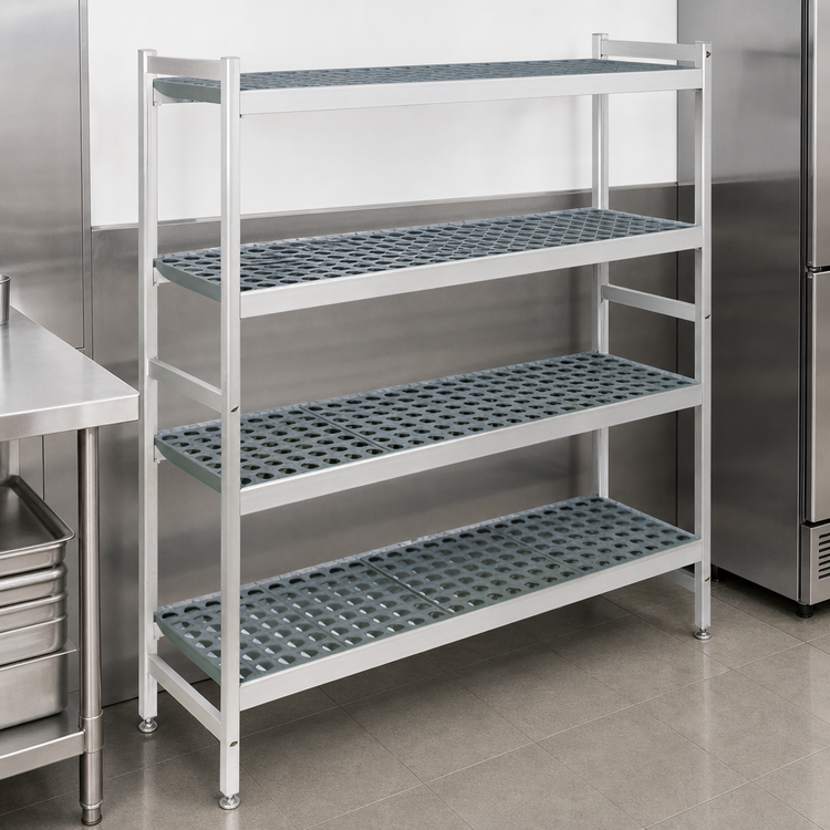 Product image #3 for Fermostock 4-Tier Starter Shelving Unit, Stationary, 64W x 14D x 71H