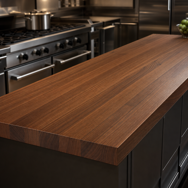 Product image #3 for Boos Block American Black Walnut Edge Grain Kitchen Countertop, 120 x 42 x 2-1/4 Inches, Penetrating Oil Finish