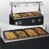 Thumbnail image #3 for Vollrath 2-Series Affordable Portable Deluxe 4-Well Mobile Sealed-Well Hot Food Station with Buffet Breath Guard