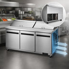 Thumbnail image #3 for Arctic Air AST72R Three-Section Refrigerated Sandwich/Salad Prep Table, 71-1/2-Inch Wide, 18 Cu. Ft., 18 Included Pans