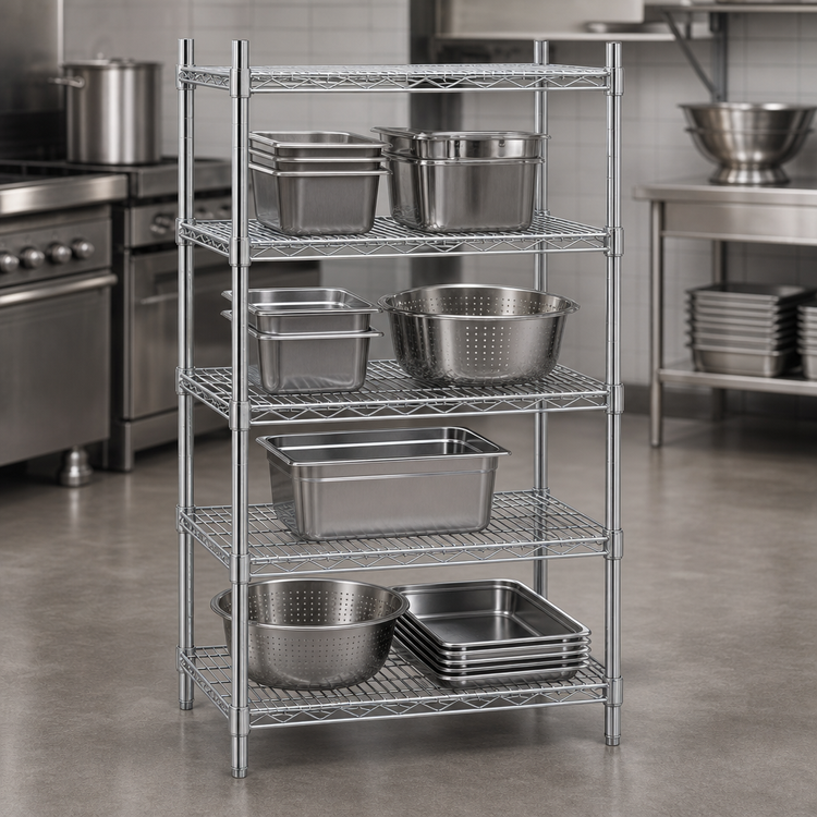 Product image #3 for Advance Tabco Special Value Series Heavy Duty Chrome Plated Wire Shelf, 24 Inch W x 21 Inch D