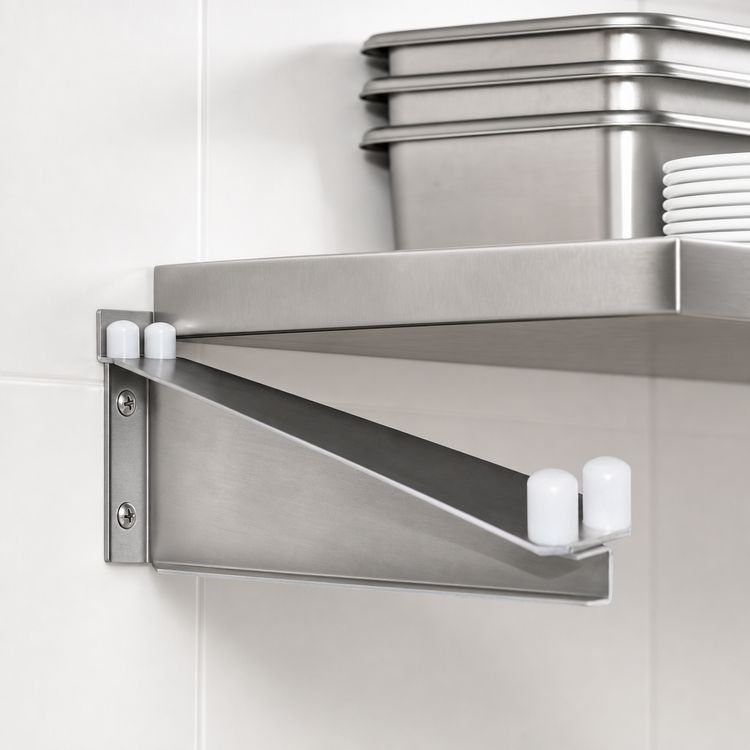 Product image #3 for Eagle Group Heavy Duty Double Knob 18-Inch Stainless Steel Shelf C Bracket