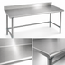 Thumbnail image #3 for Eagle Group Budget Series 108-Inch x 36-Inch Work Table with 4-1/2-Inch Backsplash and 430 Stainless Steel Top