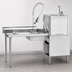Thumbnail image #3 for Eagle Group Straight Soiled Dishtable with 20 x 20 x 5-Inch Pre-Rinse Sink, 96-Inch, Right-to-Left, Stainless Steel