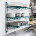 Thumbnail image #3 for Quantum Wall-Mounted Cantilever Wire Shelf Starter Unit with 54-Inch Posts, 24-Inch Cantilevers, and Green Epoxy Finish