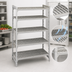 Thumbnail image #4 for Cambro Camshelving Premium 5-Tier Vented Stationary Starter Polymer Shelving Unit, 21 x 48 x 84 Inches, Speckled Gray