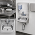Thumbnail image #3 for Krowne 16-Inch Wall-Mounted Stainless Steel Hand Sink with Faucet and Soap & Towel Dispenser