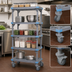Thumbnail image #3 for Millenia Mobile Polymer Shelving Starter Unit with 5 Open Grid Shelves, 24
