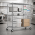 Thumbnail image #3 for Eagle Group QuadTruss Mobile Wire Security Cage with Dual Locking Doors, Chrome-Plated, 63-1/4 x 27-1/4 x 69 Inches