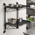 Thumbnail image #3 for Quantum Wall-Mount Cantilever Double Shelf Kit, 42 x 18 Inches, Black Epoxy Antimicrobial Finish