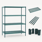 Thumbnail image #3 for Metro Super Erecta Pro PR-246074K3-S-4 Stationary Louvered Polymer Shelving Starter Unit, 24 x 60 x 74 Inches, 4 Shelves