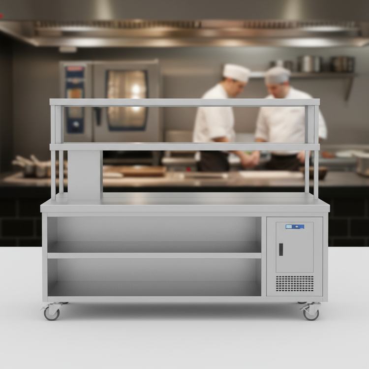 Product image #2 for Randell RCRBP-88.5 Modular Chef Service Counter Right Section with Breaker Panel, 88.5" Wide