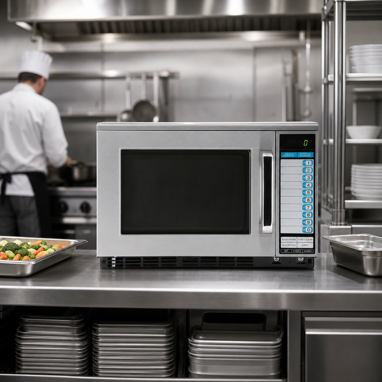 Product image #4 for Sharp Express Defrost Heavy Duty Commercial Microwave Oven, 0.70 Cu. Ft., 1200-Watt, Stainless Steel