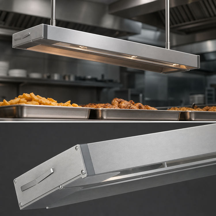 Product image #3 for Eagle RedHots 84-Inch Lighted Single Rod Strip Heat Lamp with Remote, Standard Watt, 208V