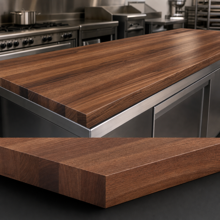 Product image #3 for Boos Block American Black Walnut Edge Grain Kitchen Countertop, 144 x 38 x 2-1/4 Inches