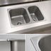Thumbnail image #3 for Eagle Group Self-Rimming Two-Compartment Drop-In Sink, No Deck, 14 x 16 x 9.5-Inch Bowls, 20-Gauge 304 Stainless Steel