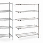 Thumbnail image #3 for Metro Super Erecta 5AN557C Add-On Wire Shelving Unit, 48W x 24D x 74H, 5 Shelves, Chrome Finish