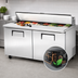 Thumbnail image #3 for True 60-Inch Two-Section Refrigerated Sandwich/Salad Prep Table with Solid Doors and 16-Pan Top