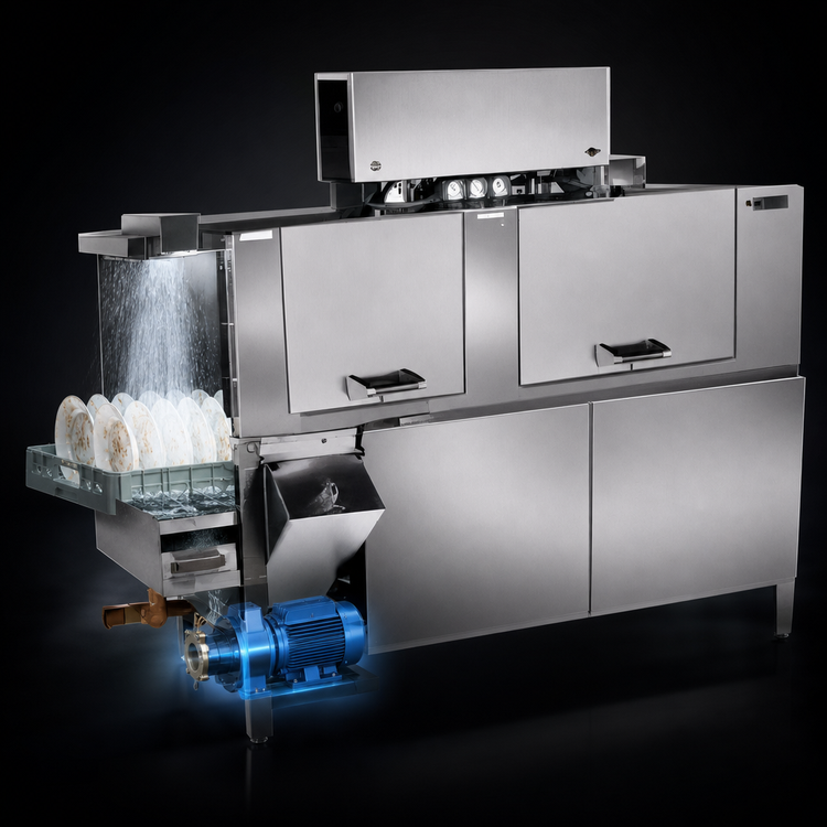 Product image #3 for American Dish Service ADC-66 Low Temp Conveyor Dishwasher, Right-to-Left, 244 Racks/Hr