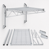 Thumbnail image #3 for Quantum Wall-Mount Cantilever Single Shelf Wire Shelving Unit
