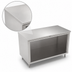 Thumbnail image #3 for John Boos 84-Inch x 30-Inch 14/300 Stainless Steel Cabinet Base Work Table, Open Front