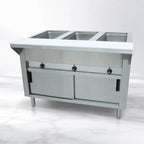 Thumbnail image #3 for Advance Tabco Triumph (Supreme) HF-3E-240-DR Electric Hot Food Table, 3 Open Wells, Stainless Steel Top, Enclosed Base
