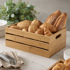Thumbnail image #3 for American Metalcraft WTBA20 Full-Size Rectangular Bamboo Display Crate Case of 2