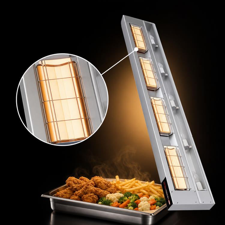 Product image #3 for Hatco Ultra-Glo 60-Inch Double Lighted Infrared Strip Heat Lamp Food Warmer