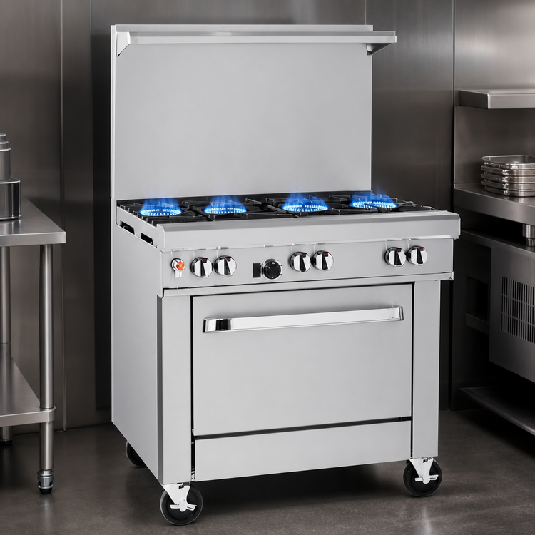 Product image #3 for Southbend Ultimate 36-Inch Commercial Gas Restaurant Range with 4 Pyromax Burners and Cabinet Base