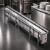 Thumbnail image #3 for Dinex DXIESSW12 12 Foot Stainless Steel Skate Wheel Tray Make-Up Conveyor