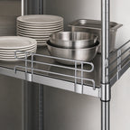 Thumbnail image #3 for Metro Super Erecta L14WC 14-Inch Chrome Shelf Ledge for Solid Shelves, 4-Inch High with Spring-Clip Tabs Case of 6