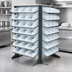 Thumbnail image #3 for Quantum 24 x 36 x 60-Inch Sloped Double-Sided Pick Rack with 16 Shelves and 48 Clear Bins