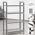 Thumbnail image #3 for Cambro Camshelving Elements XTRA 4-Tier Solid Stationary Starter Polymer Shelving Unit, 18 x 36 x 64 Inches, Speckled Gray