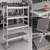 Thumbnail image #3 for Fermostock 4-Tier Mobile Polymer Shelving Unit, 64W x 18D x 71H