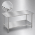 Thumbnail image #3 for Advance Tabco 144-Inch x 36-Inch 16-Gauge 430 Stainless Steel Flat Top Work Table with Adjustable Undershelf