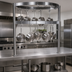 Thumbnail image #3 for John Boos PRB05 Boat-Shaped Table-Mounted Stainless Steel Pot Rack, 115-1/4 Inch x 18-1/8 Inch, 30 Double Hooks
