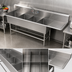 Thumbnail image #3 for John Boos Pro-Bowl 4-Compartment Sink with 18-Inch Right Drainboard, 20 x 20 x 12-Inch Bowls, 14-Gauge Stainless Steel