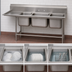 Thumbnail image #3 for Advance Tabco Regaline 3-Compartment Sink with Left-Hand Drainboard, 20 x 20 Inch Bowls