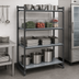 Thumbnail image #3 for Cambro Camshelving Basics Plus 4-Tier Solid Stationary Starter Unit, 24W x 48L x 64H, Brushed Graphite