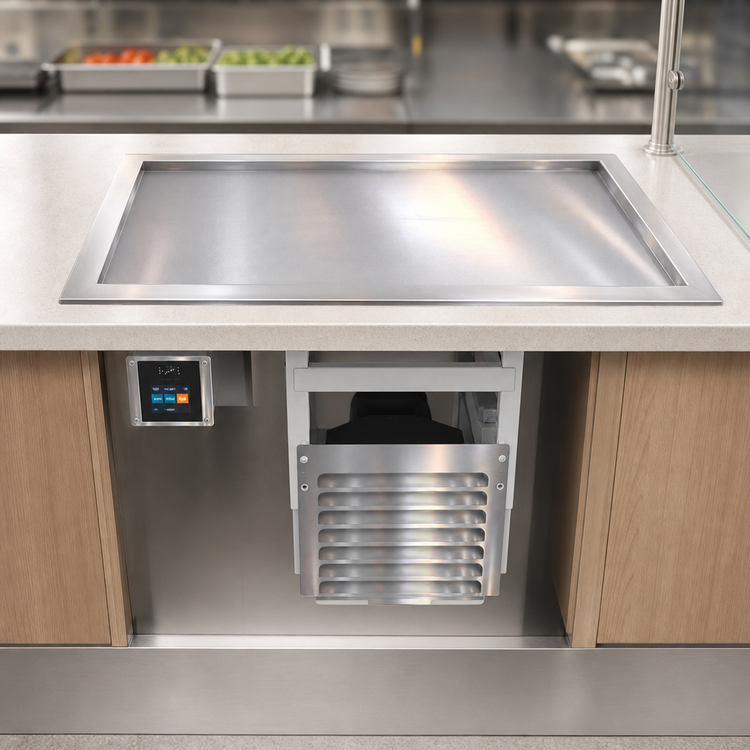 Product image #2 for HotFrost™ RFT2-SB 39" Recessed Frost Top Drop-In Merchandiser with Touch Screen Control