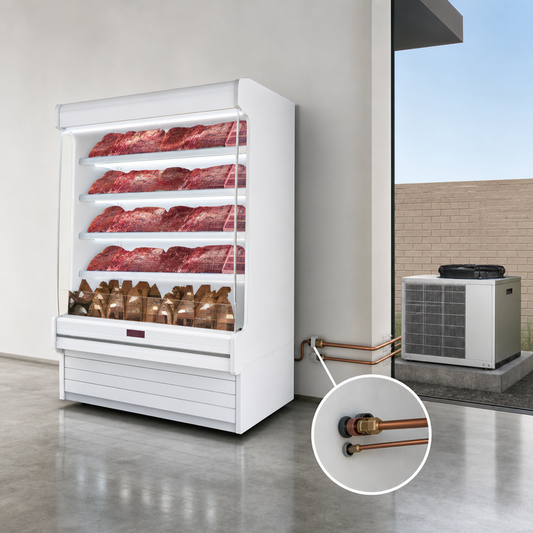 Product image #3 for Howard-McCray 35E Series Packaged Meats Open Merchandiser, 147-Inch Vertical Case, Remote Refrigeration, LED Shelves