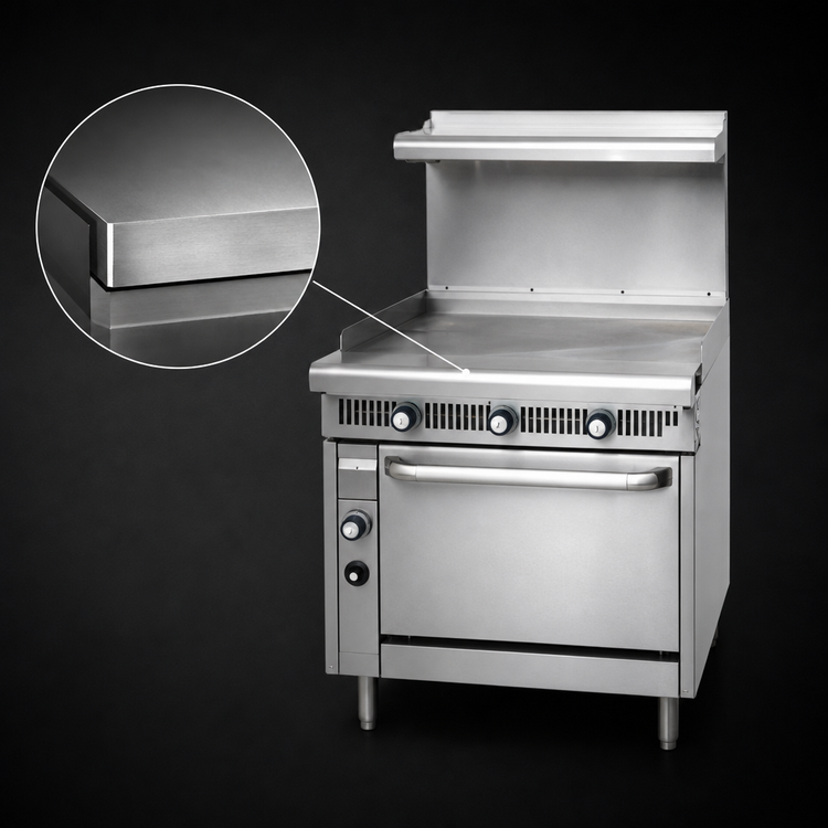 Product image #3 for Imperial Spec Series 36-Inch Heavy Duty Gas Range with 1-Inch Griddle Plate and Convection Oven
