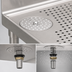 Thumbnail image #3 for Advance Tabco 4-1/2-Inch Integral Stainless Steel Glass Rinser for Prestige Perforated Drainboards