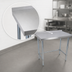 Thumbnail image #3 for BK Resources Open Base Stainless Steel Work Table with 1-1/2 Inch Rear Riser, 48 x 24 Inches