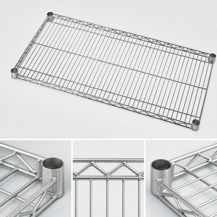 Product image #3 for Quantum 48 Inch Wide x 21 Inch Deep 304 Stainless Steel Wire Shelf