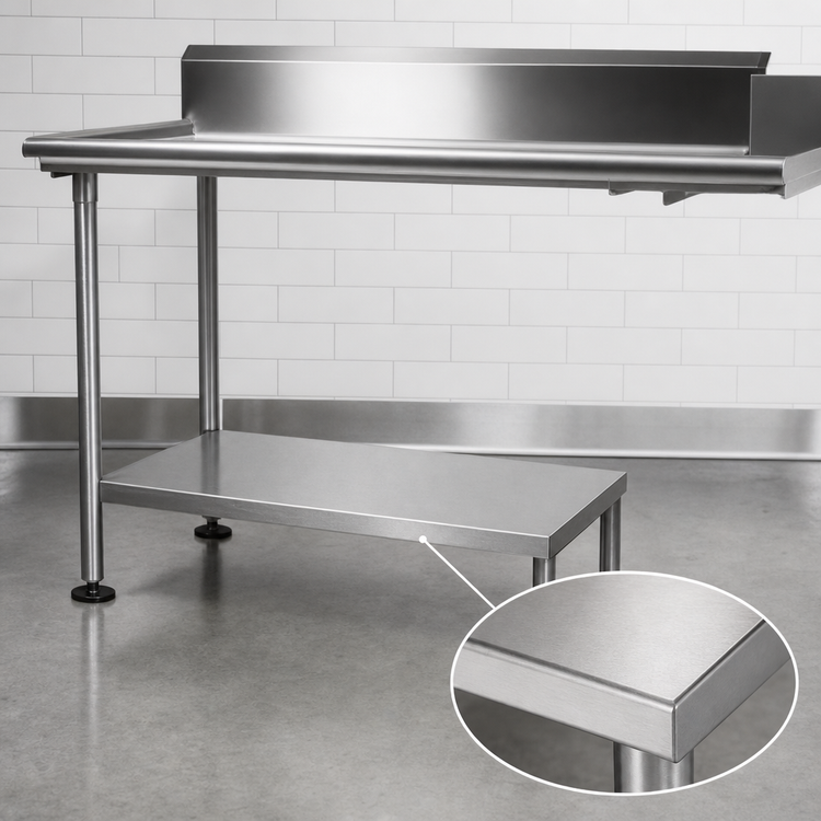 Product image #3 for John Boos 41-5/8-Inch x 24-1/8-Inch Stainless Steel Dishtable Undershelf